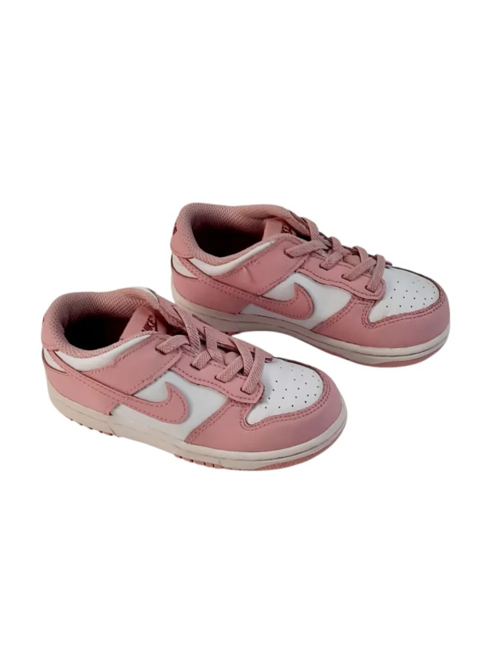 Toddler's Nike Dunk Low White/ Pink Glaze-Pomegrante (HV0929 100) Size 10C